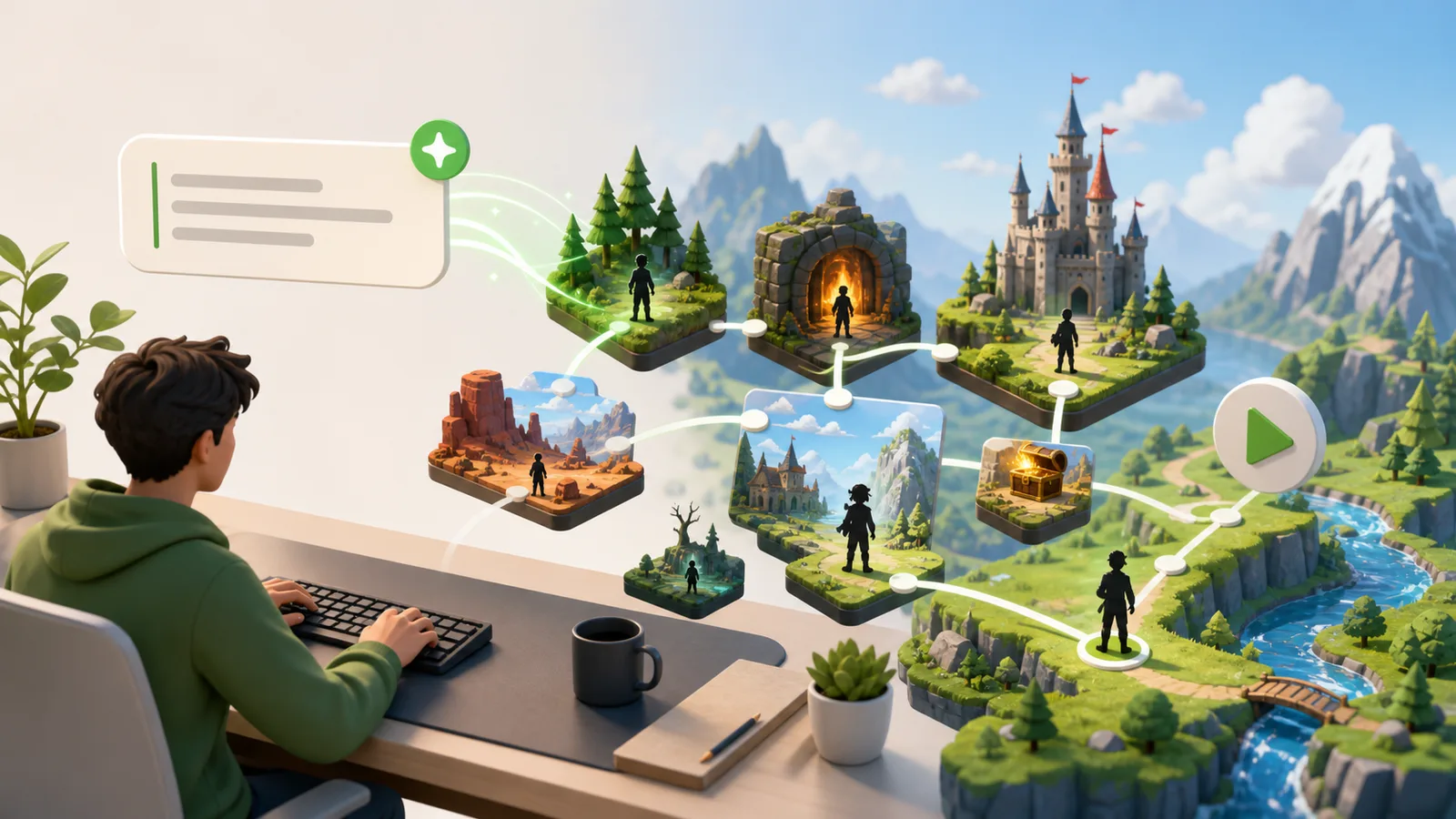 AI game generator playable AI game example